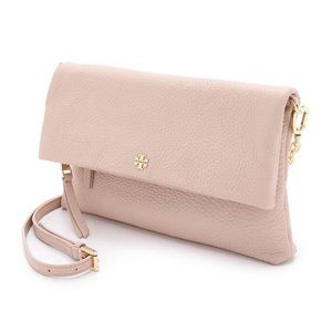 Tory Burch Foldover Crossbody Bag - Beige Leather